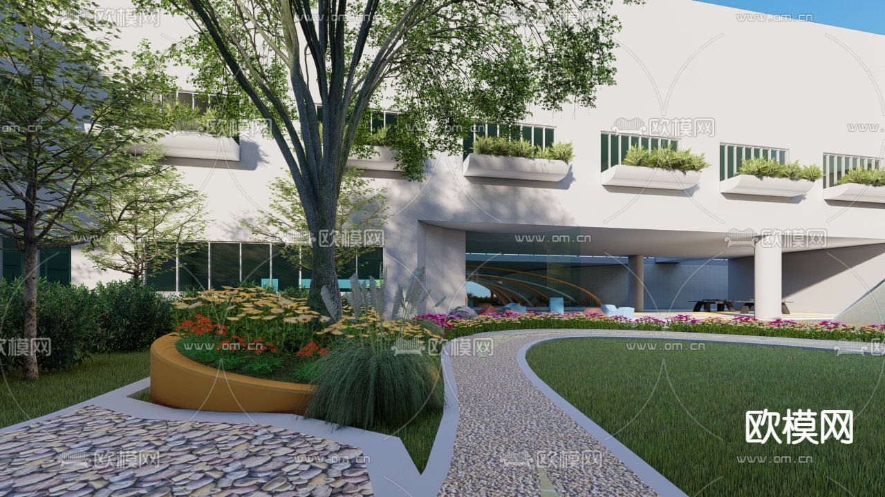 幼儿园su模型下载（渲染图6）