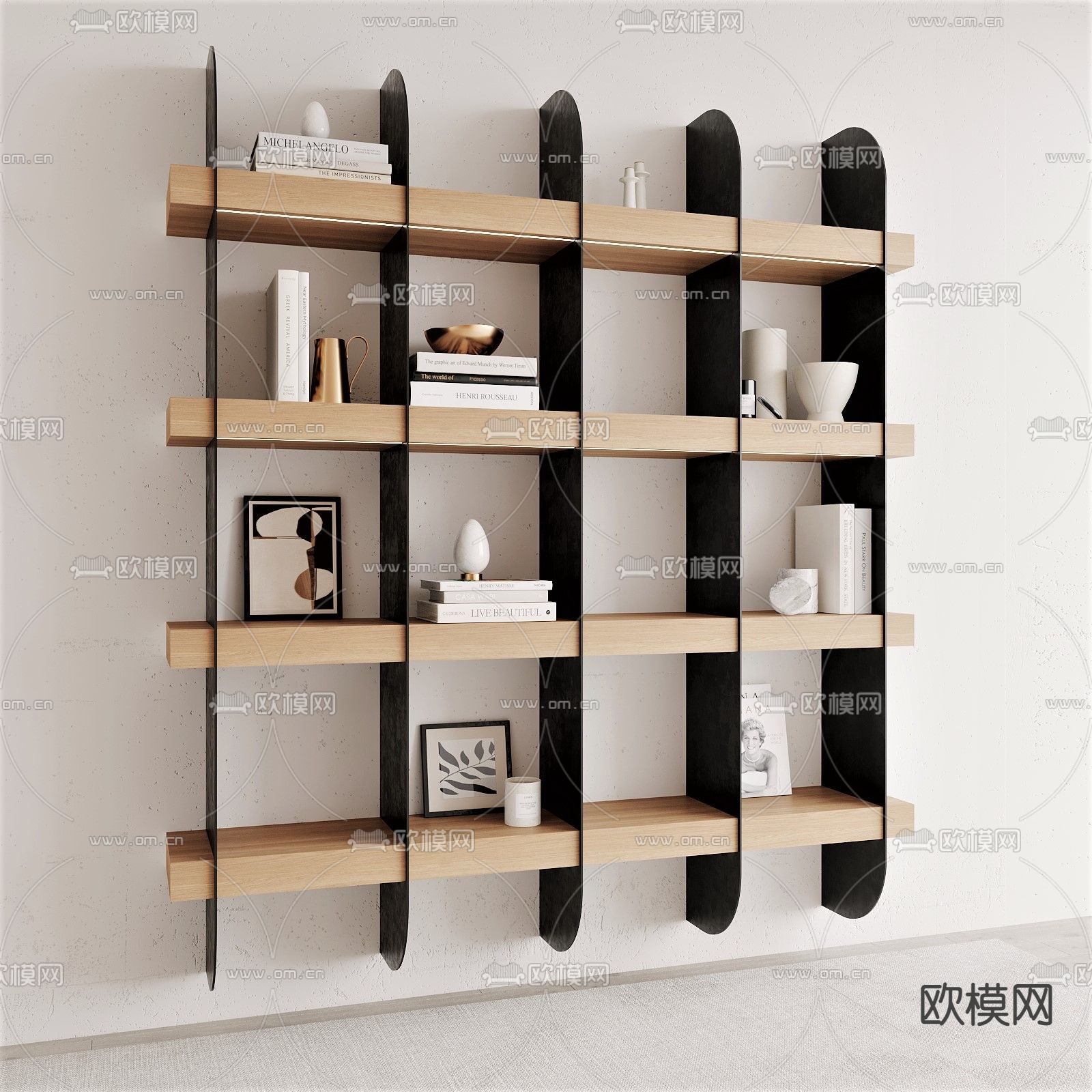 侘寂壁柜su模型下载（渲染图1）