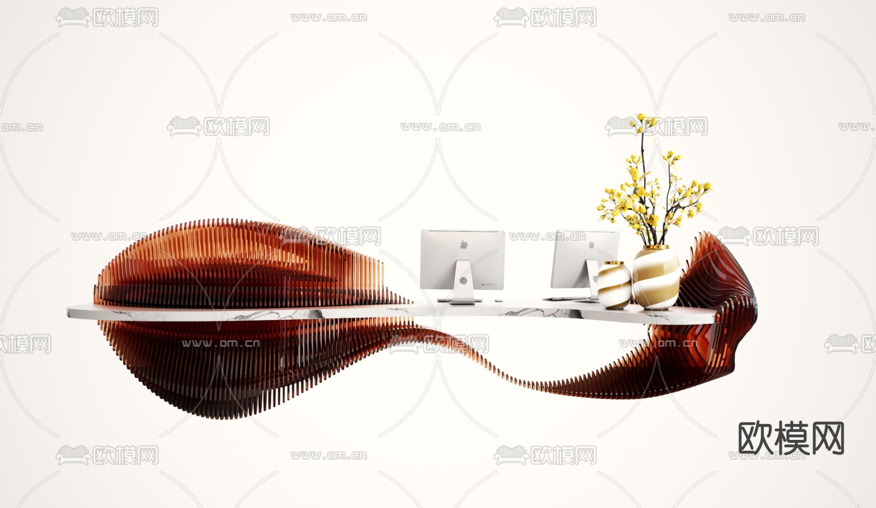 服务台 接待台 前台3d模型下载