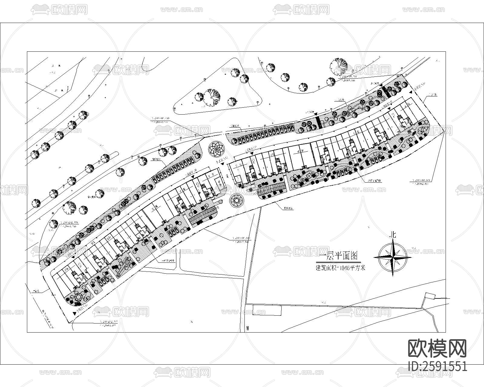 沿街高层商住楼CAD施工图下载（渲染图5）
