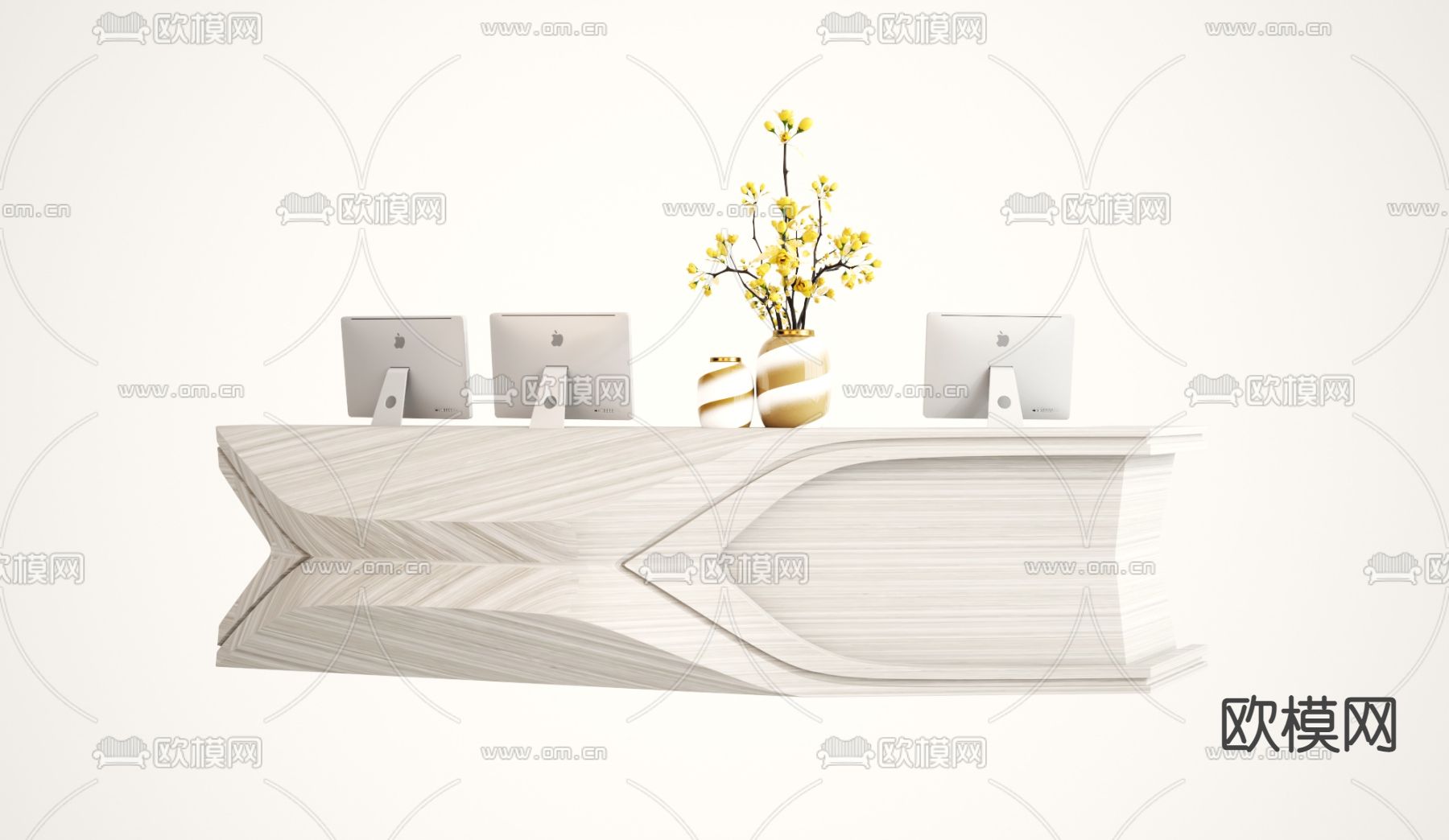 服务台 接待台 前台3d模型下载