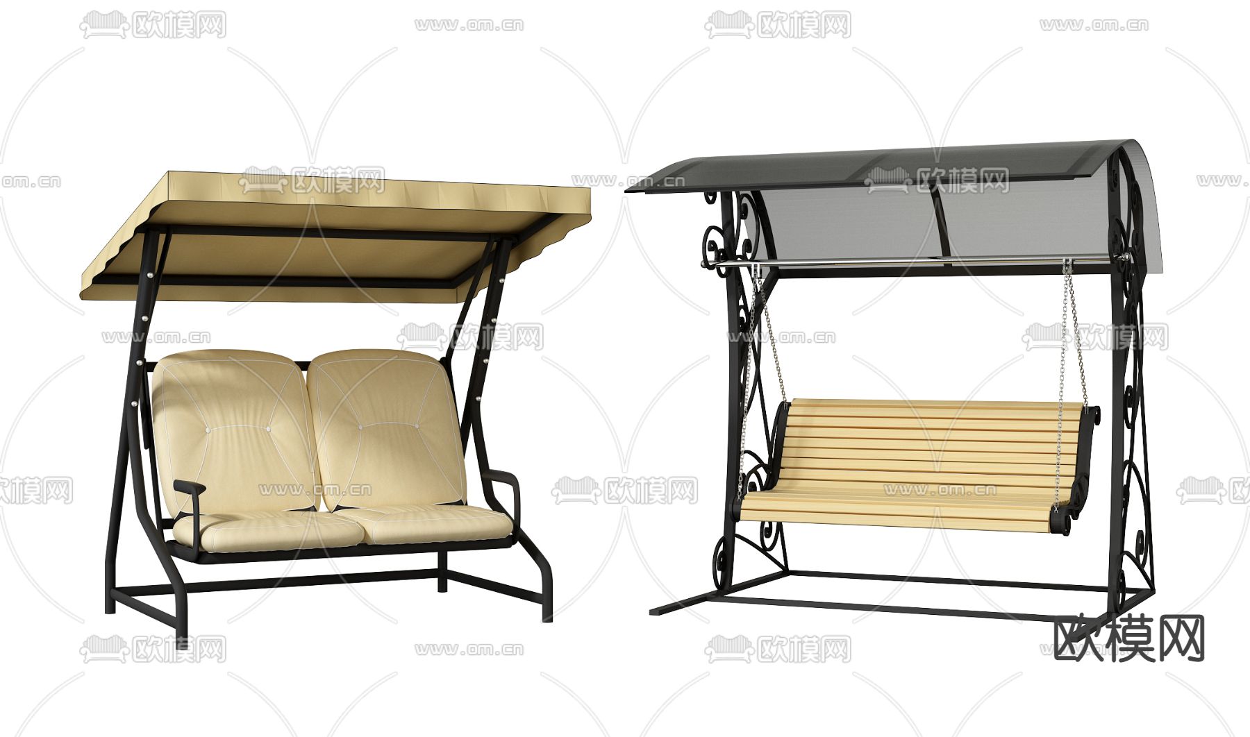 北欧户外吊椅3d模型下载