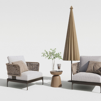 Minotti 户外椅3d模型