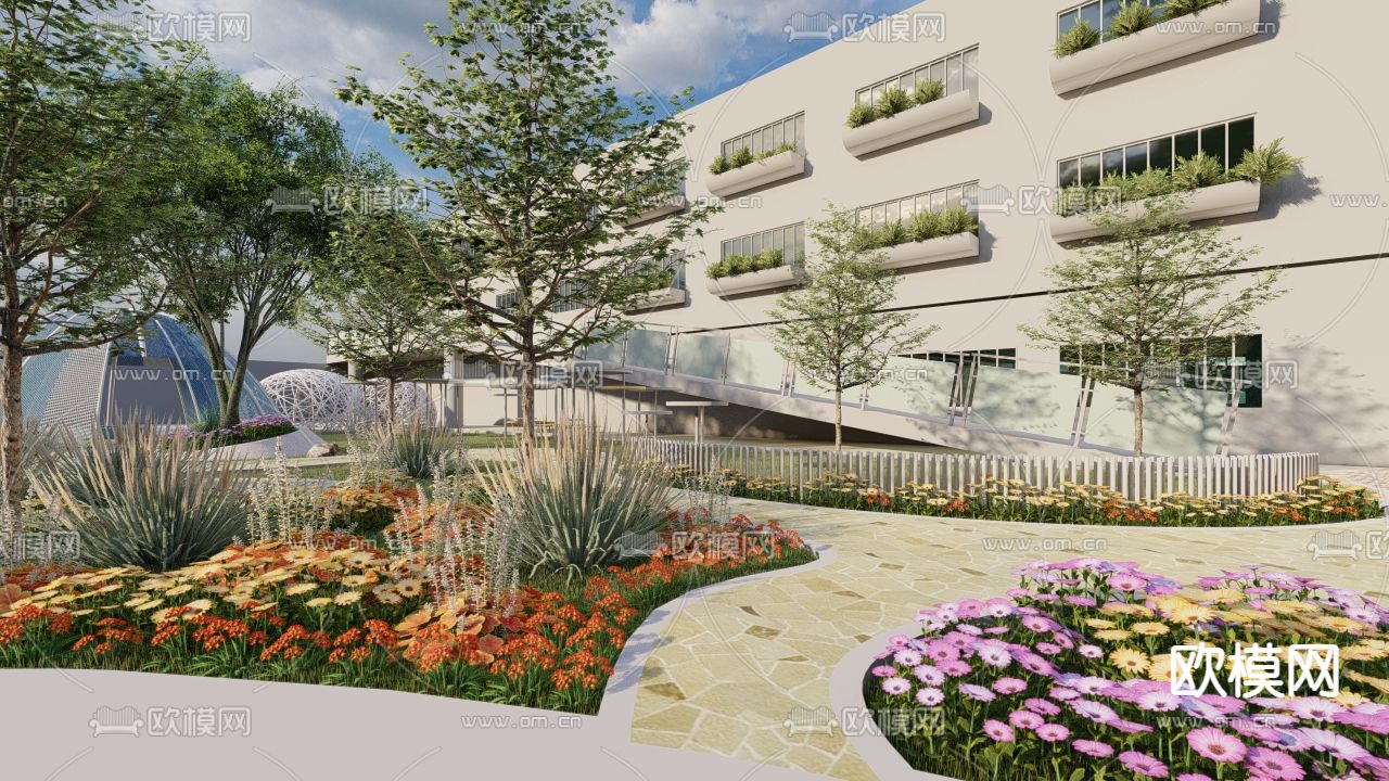 幼儿园su模型下载（渲染图3）