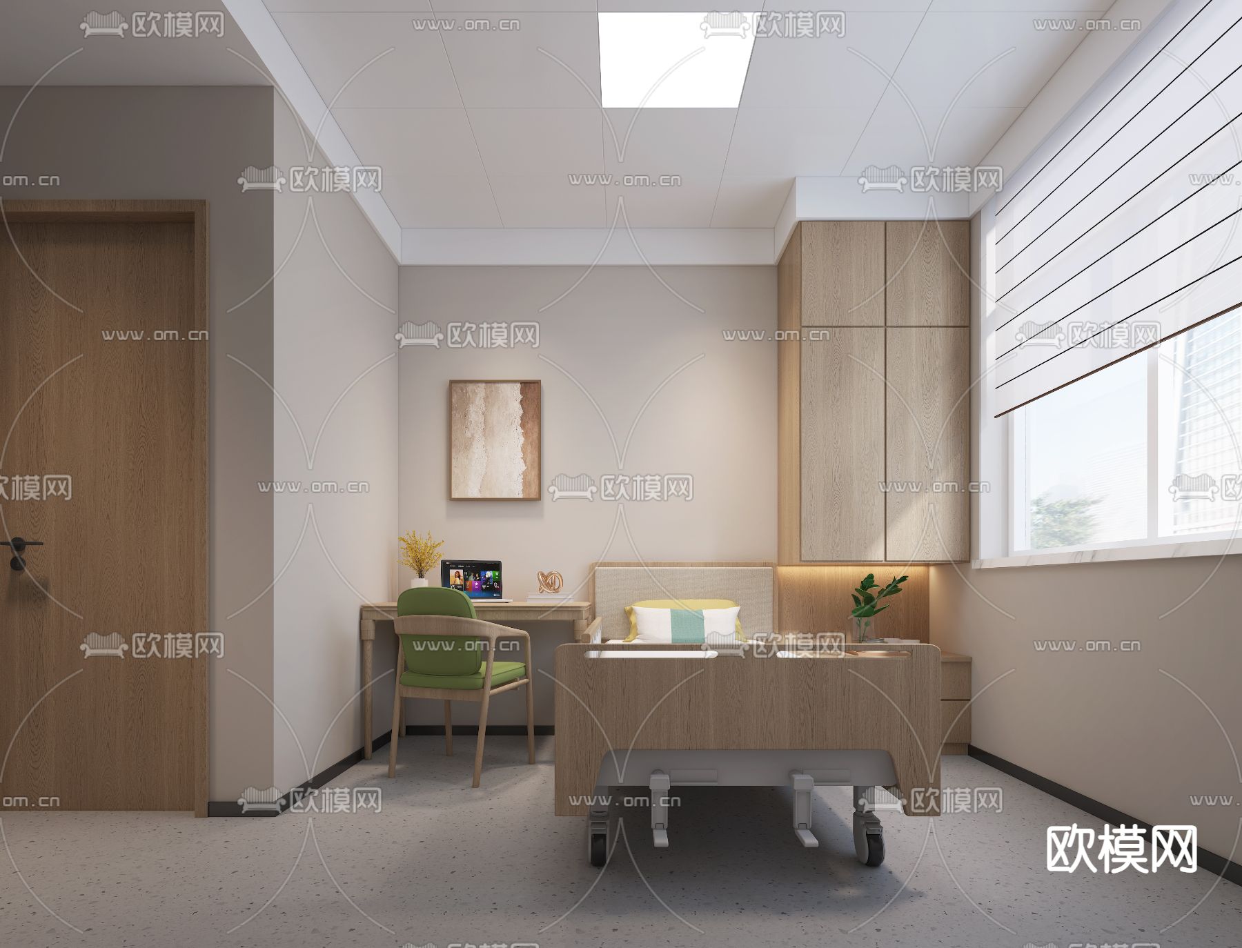 养老院 单人间3d模型下载