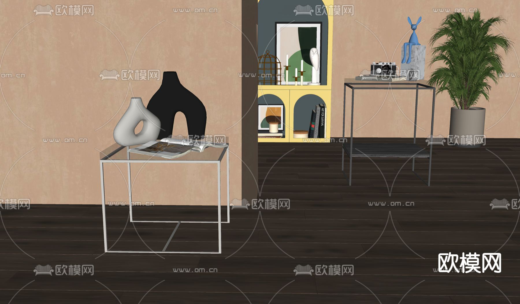 Baxter 边几su模型下载（渲染图2）