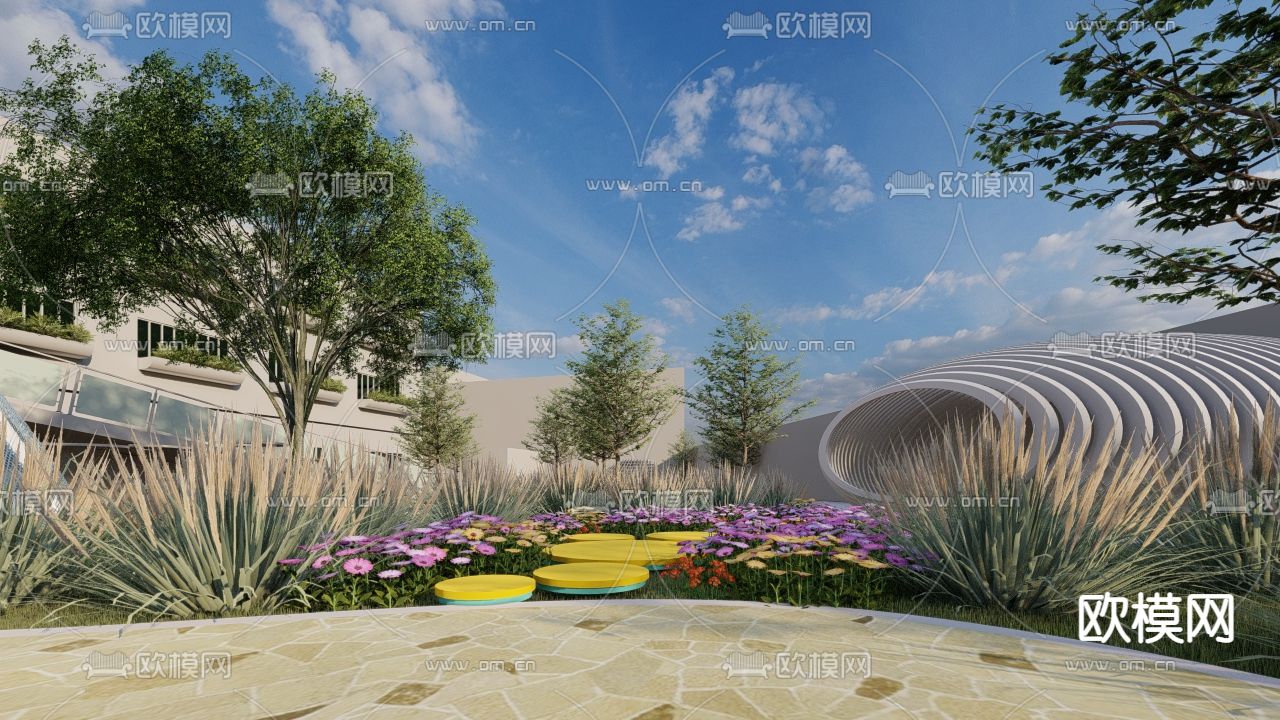 幼儿园su模型下载（渲染图2）