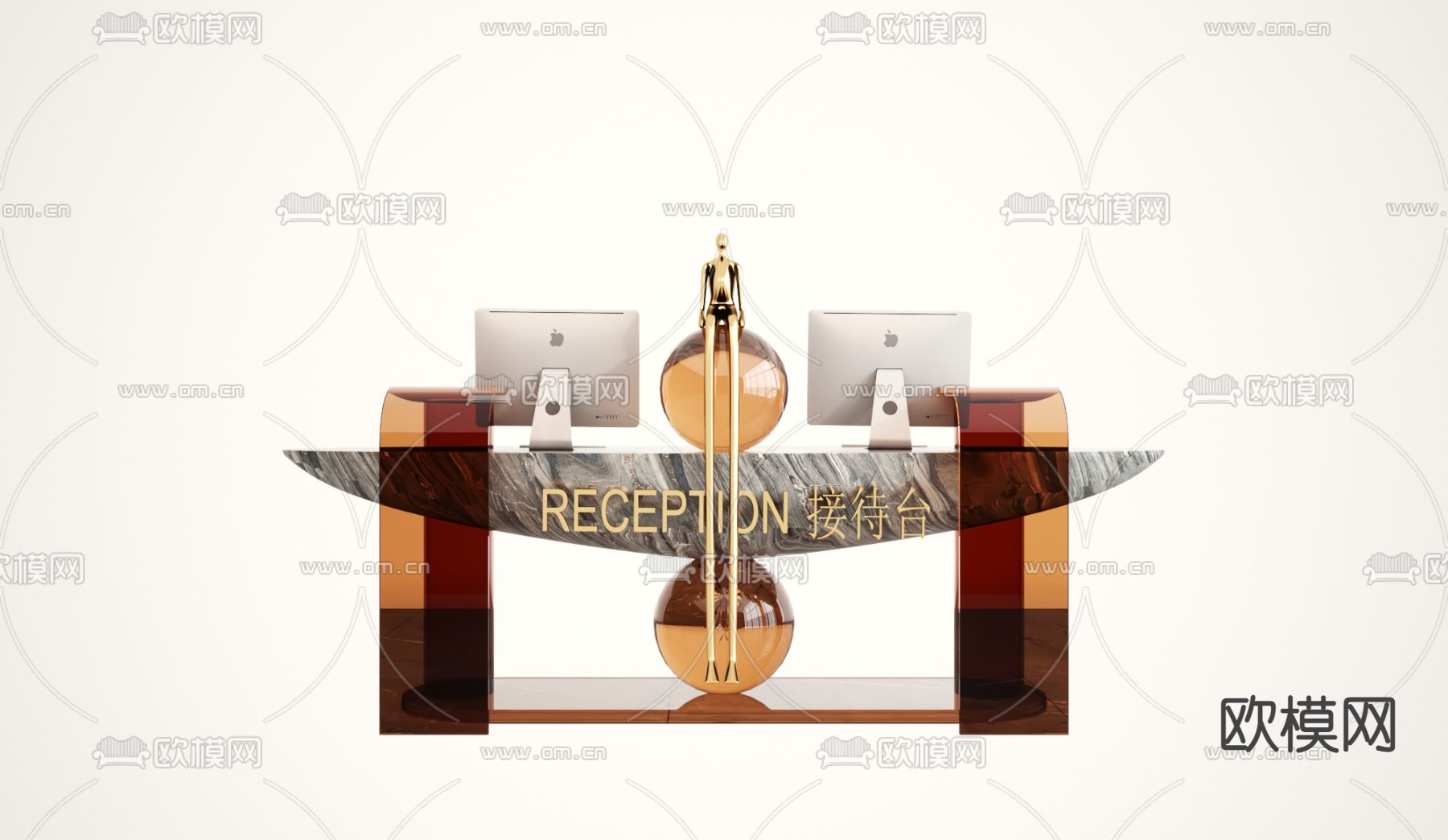 服务台 接待台 前台3d模型下载