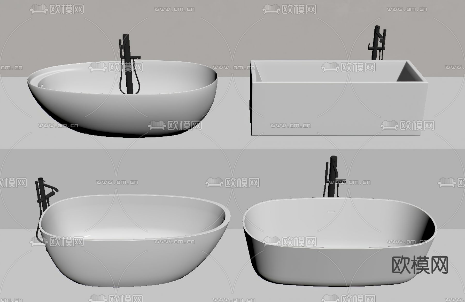 浴缸su模型下载（渲染图2）