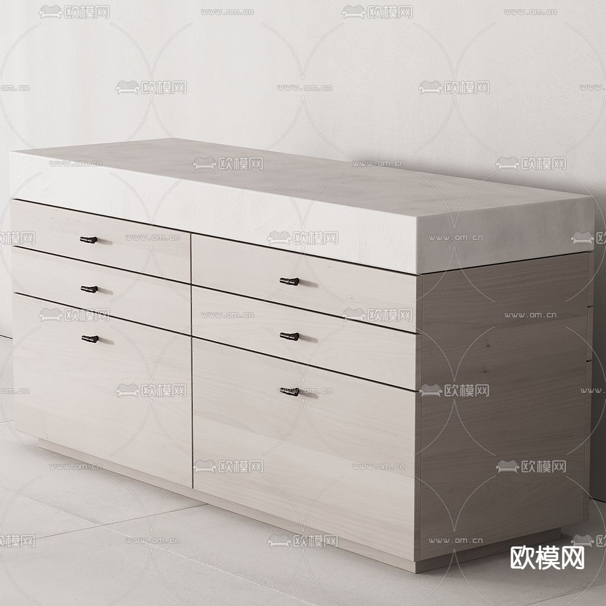 北欧前台 接待台3d模型下载（渲染图3）