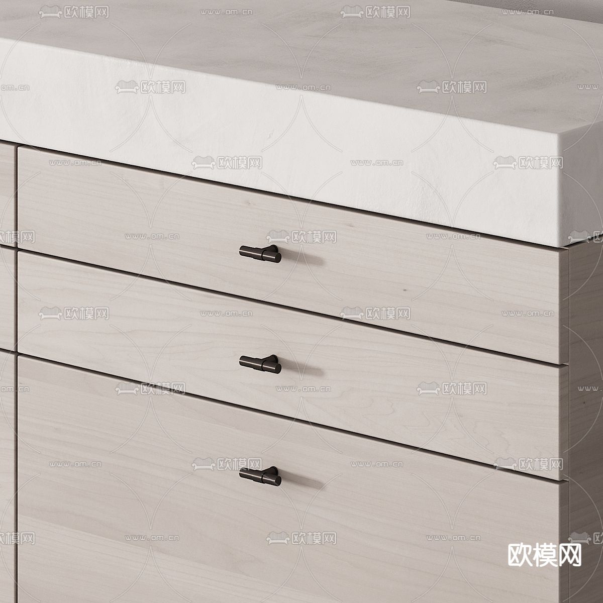 北欧前台 接待台3d模型下载（渲染图4）