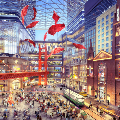  商业综合体su模型 