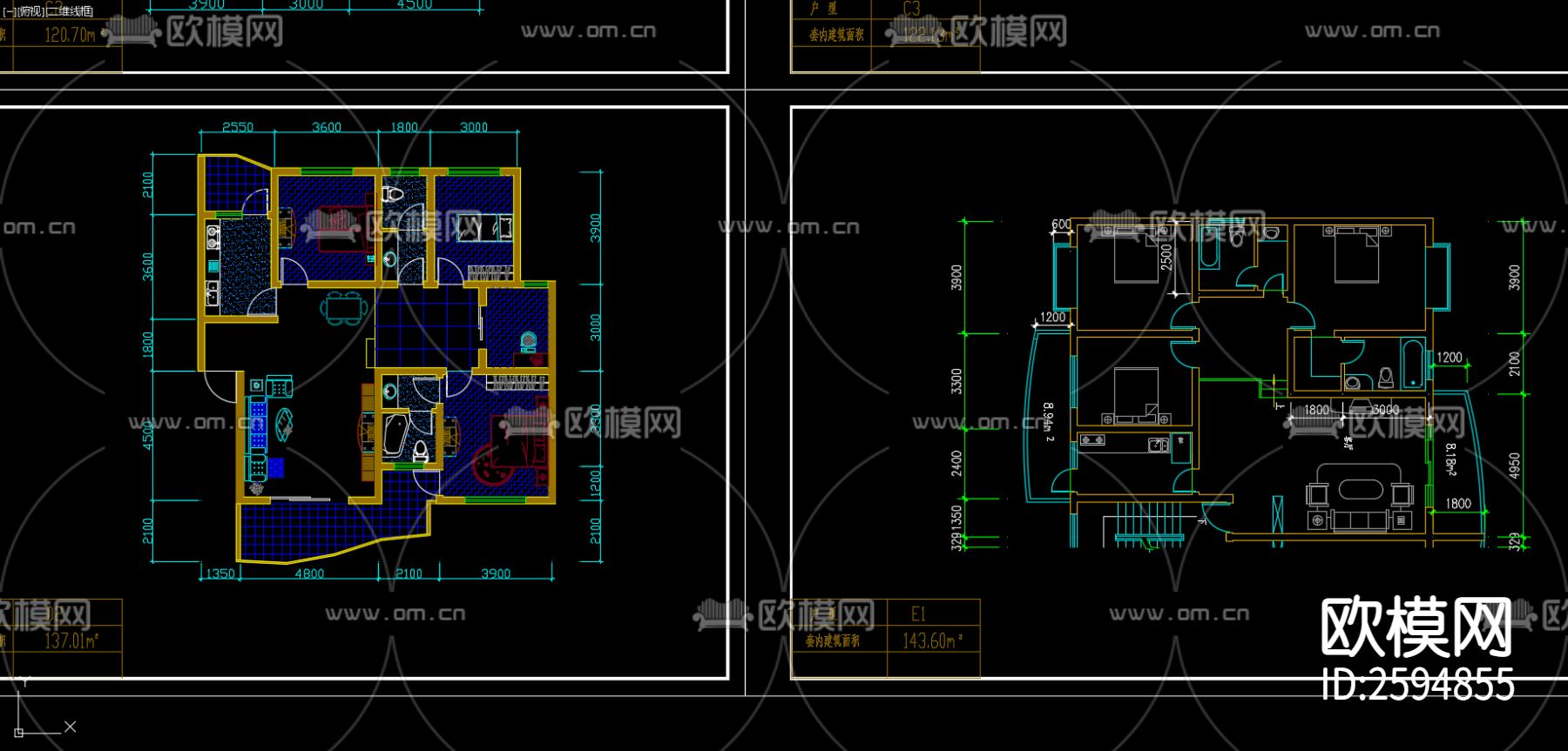 住宅CAD施工图下载（渲染图9）