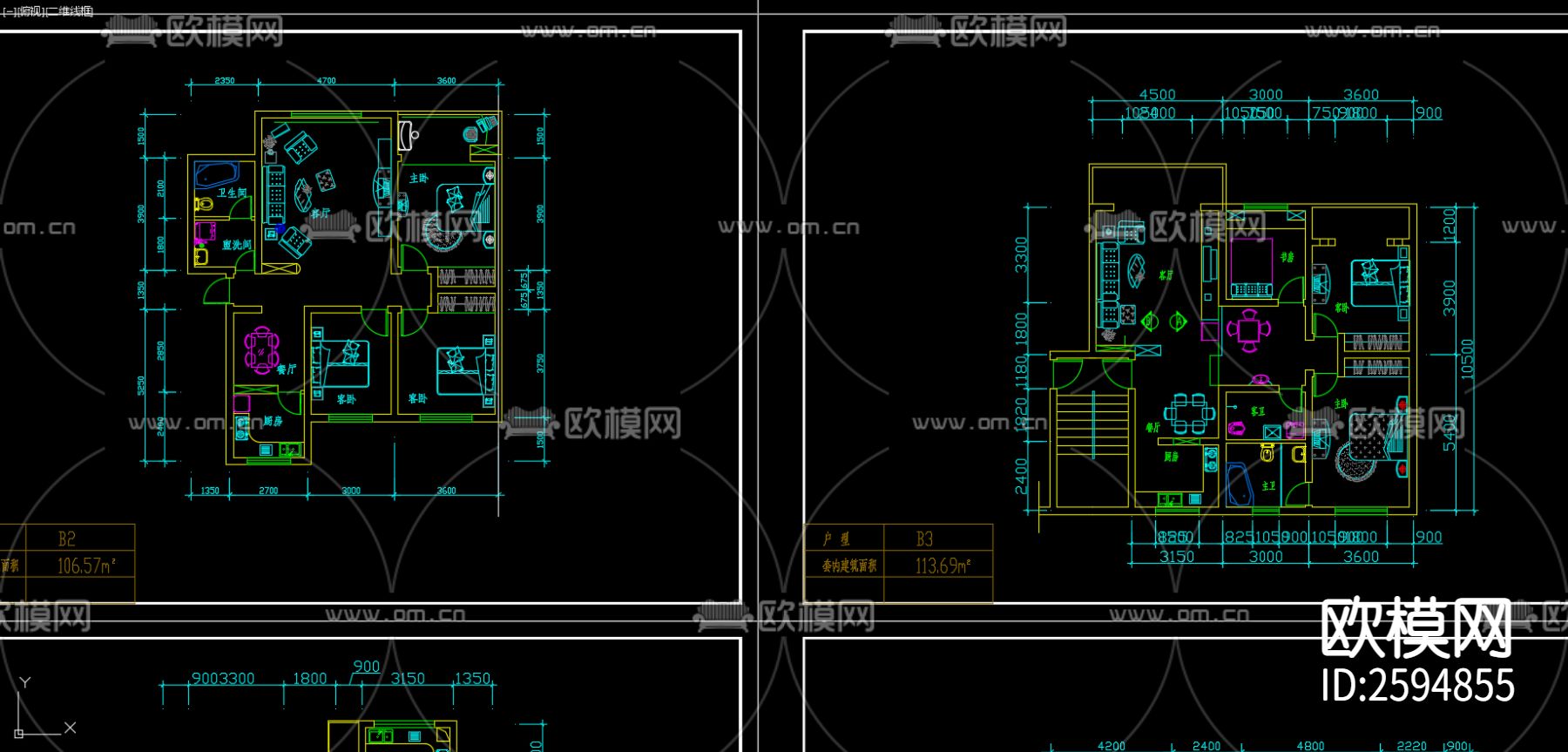 住宅CAD施工图下载（渲染图8）