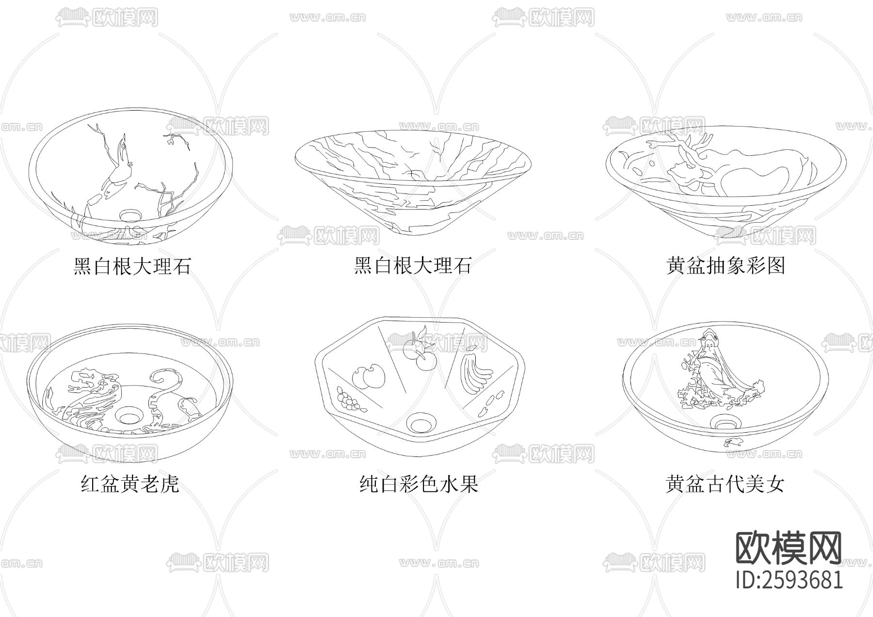 玻璃台与陶瓷台CAD图库下载（渲染图4）