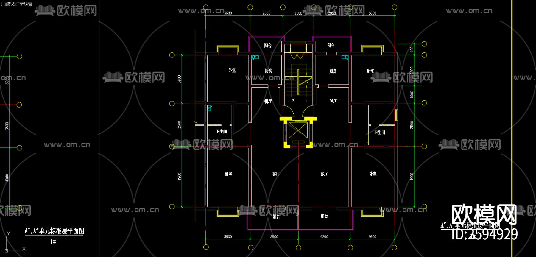 住宅CAD施工图下载（渲染图7）