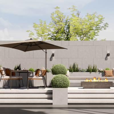  别墅庭院 花园su模型 