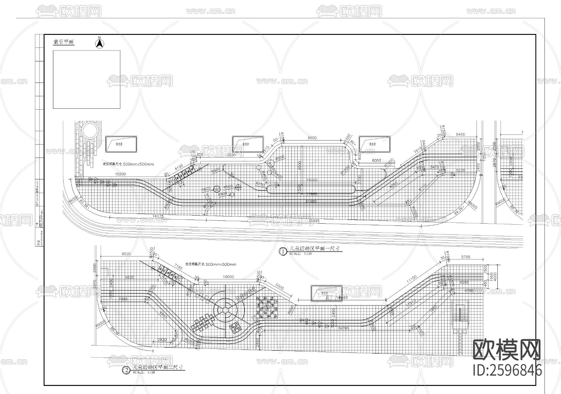 儿童活动区域CAD节点大样下载（渲染图2）
