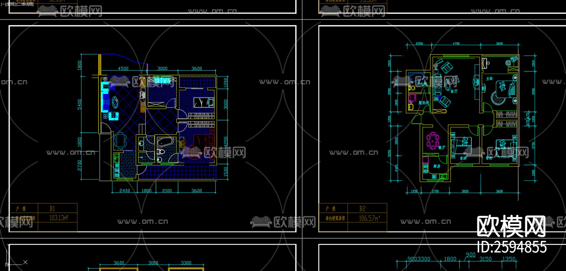 住宅CAD施工图下载（渲染图10）