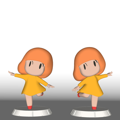  卡通潮玩 摆件su模型 