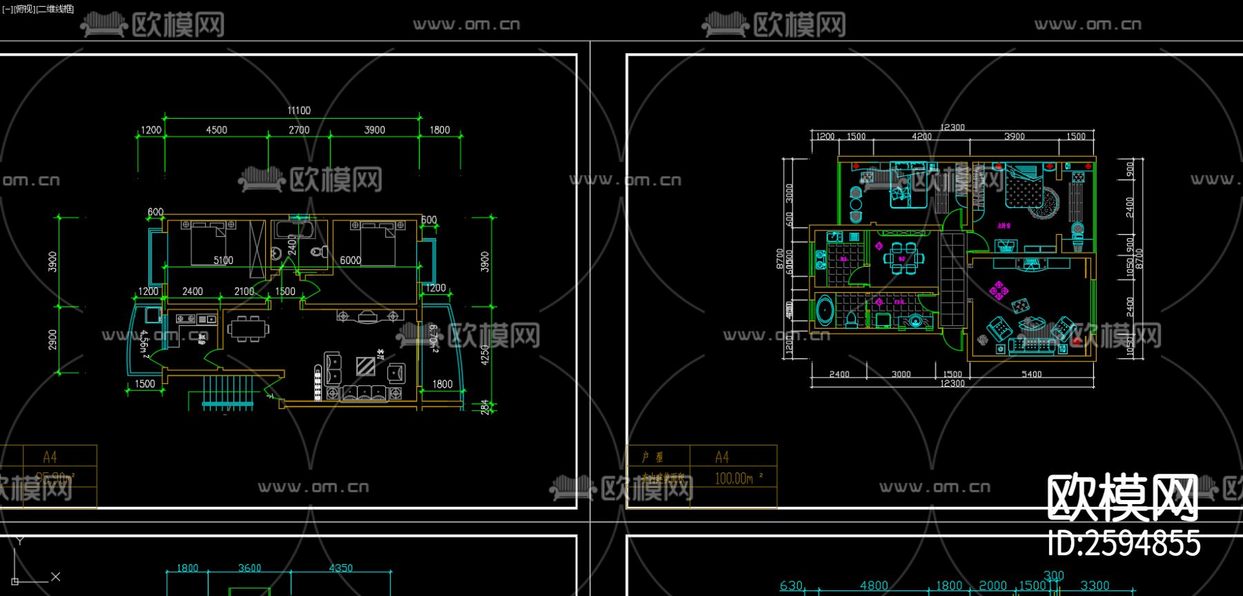 住宅CAD施工图下载（渲染图5）