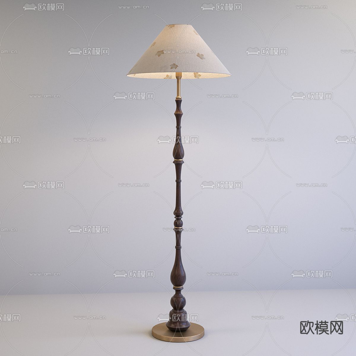 法式落地灯3d模型下载