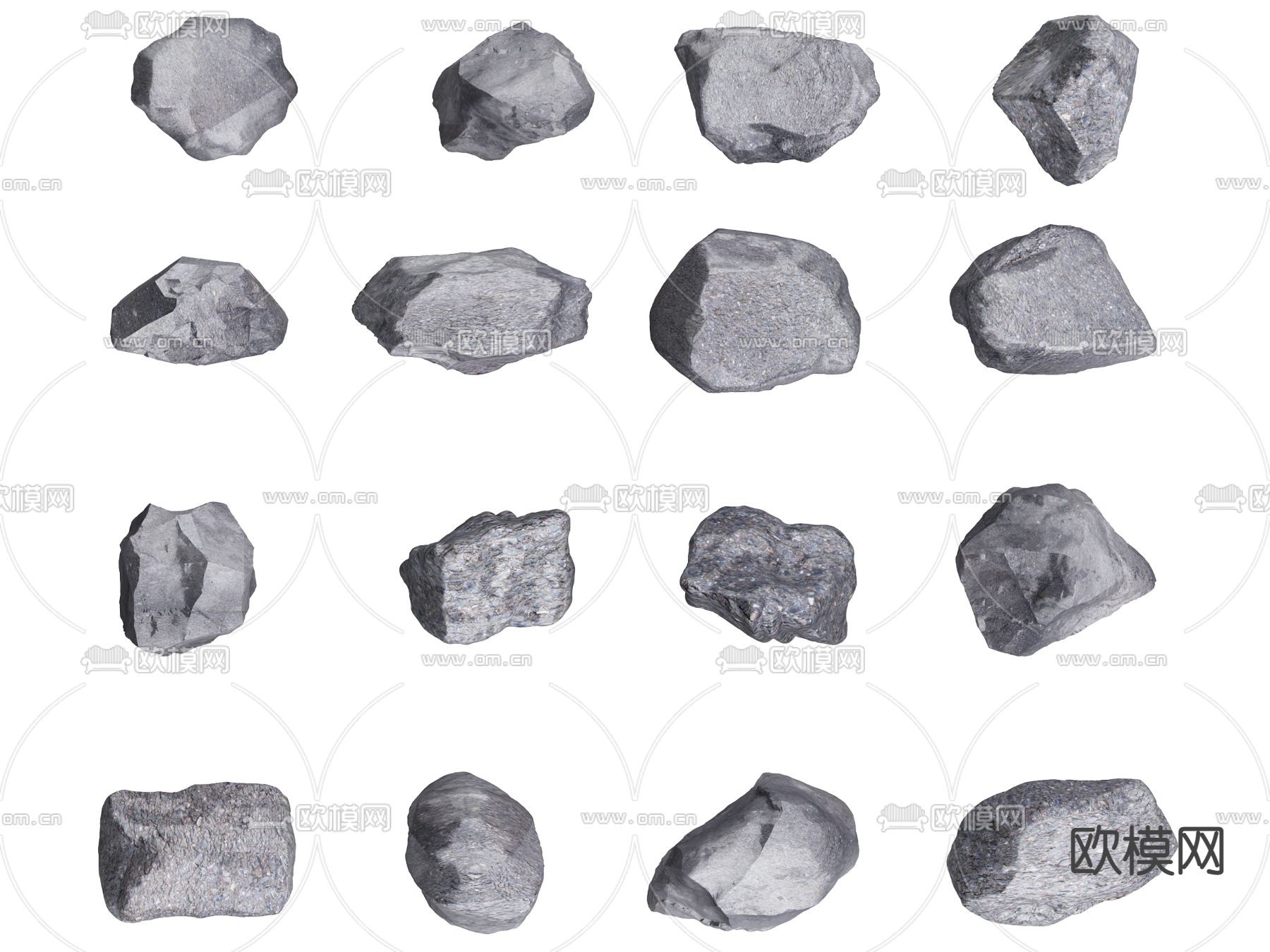 石头 岩石 景观石3d模型下载