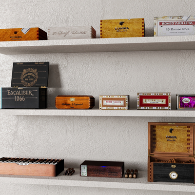  雪茄 香烟su模型 