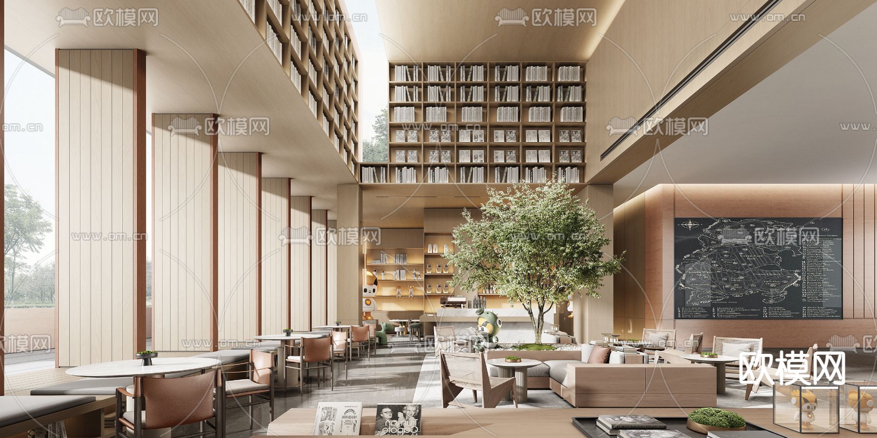 售楼处 洽谈区 售楼中心3d模型下载（渲染图1）