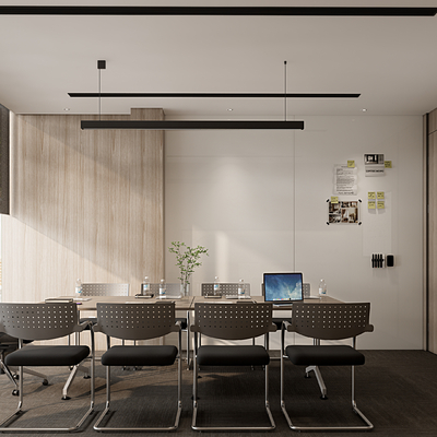  现代会议室 洽谈室su模型 