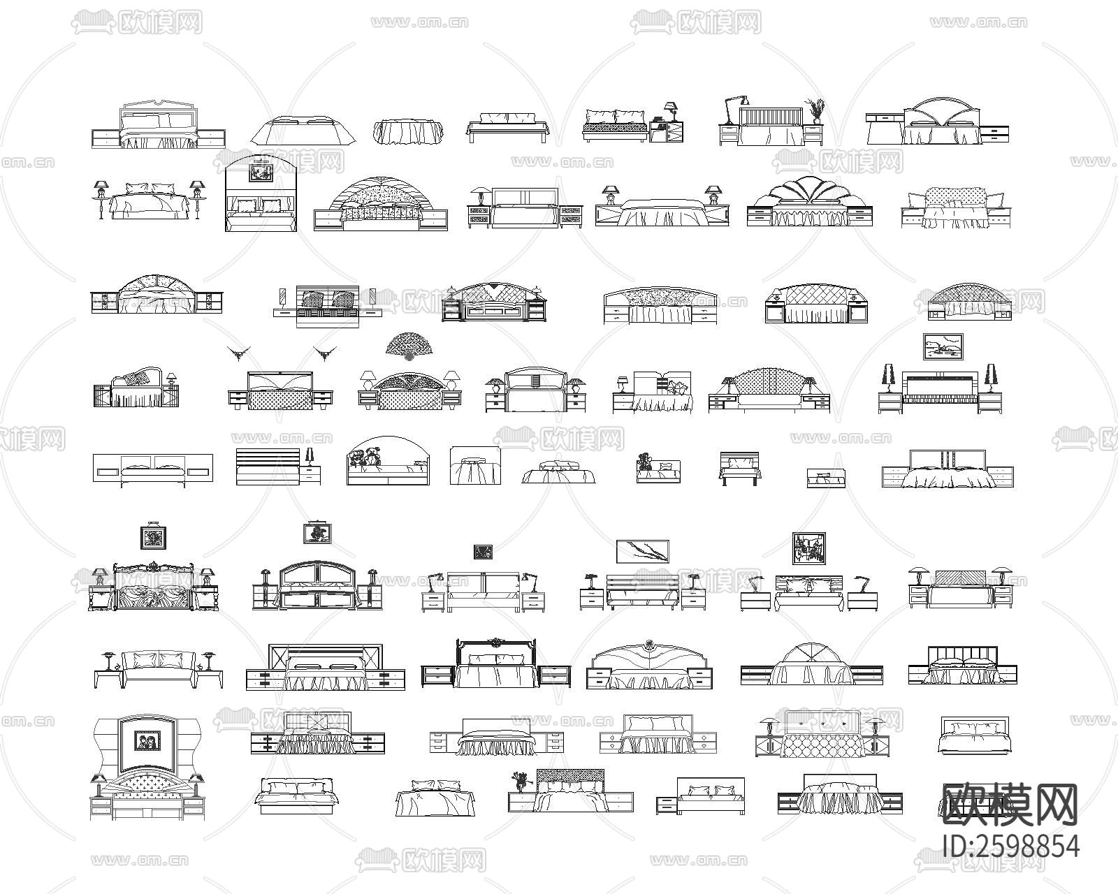 床cad图块下载（渲染图1）