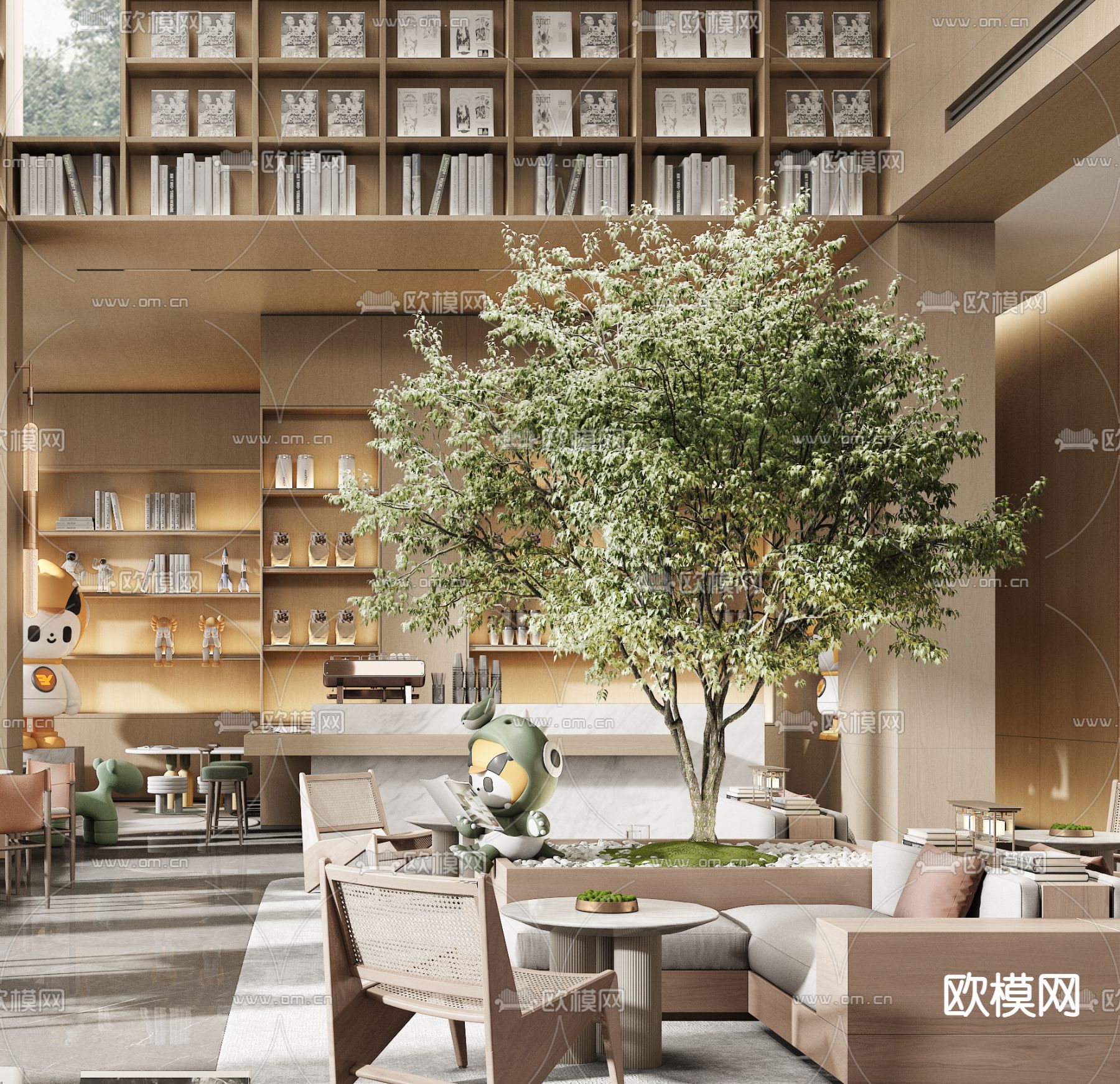 售楼处 洽谈区 售楼中心3d模型下载（渲染图2）