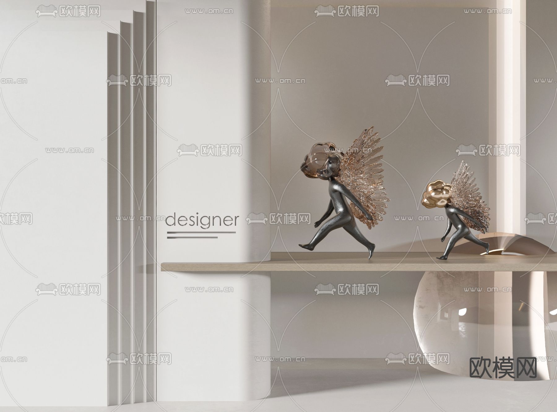 艺术雕塑 人物雕塑3d模型下载