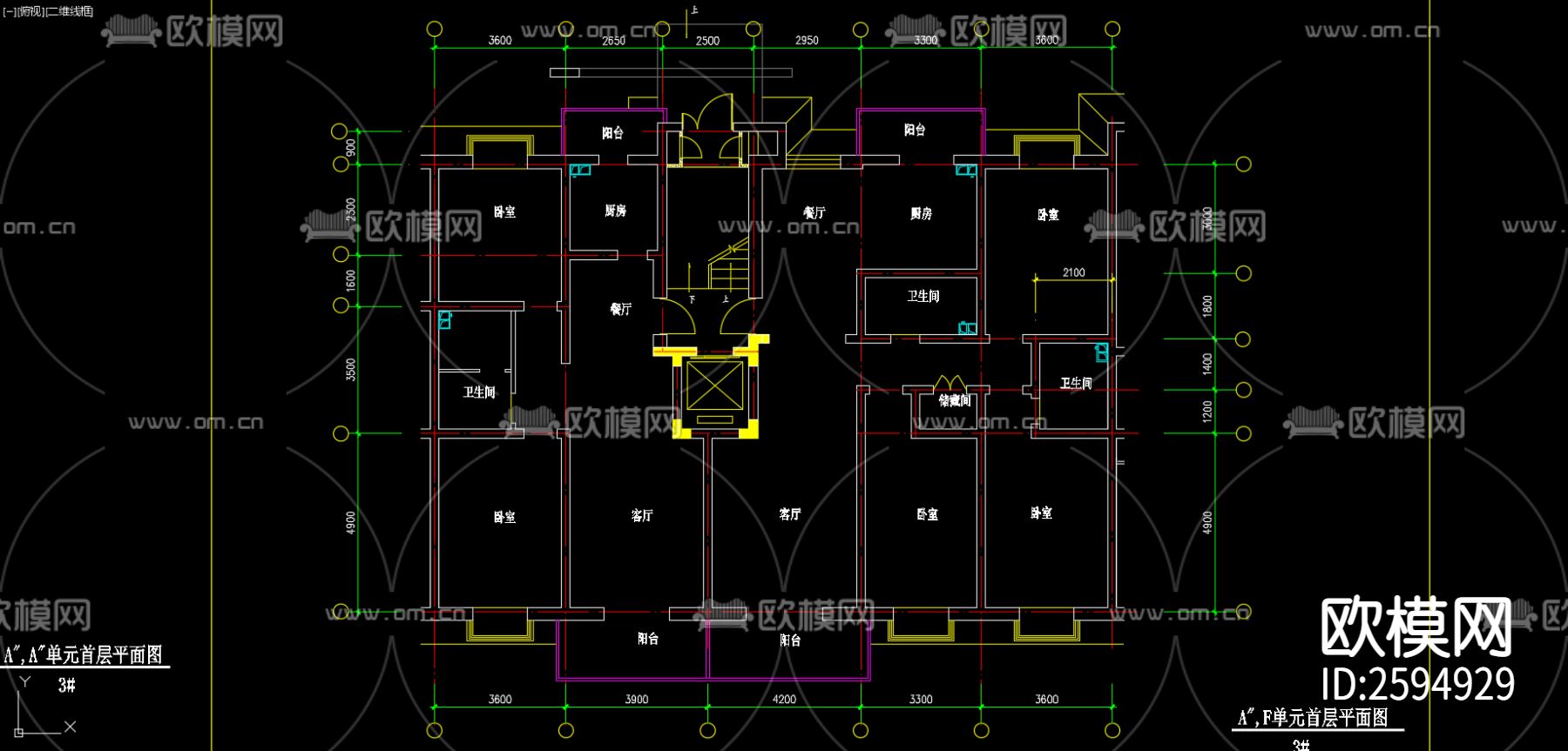 住宅CAD施工图下载（渲染图5）