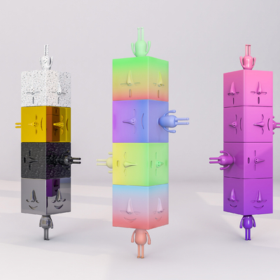  潮玩美陈su模型 