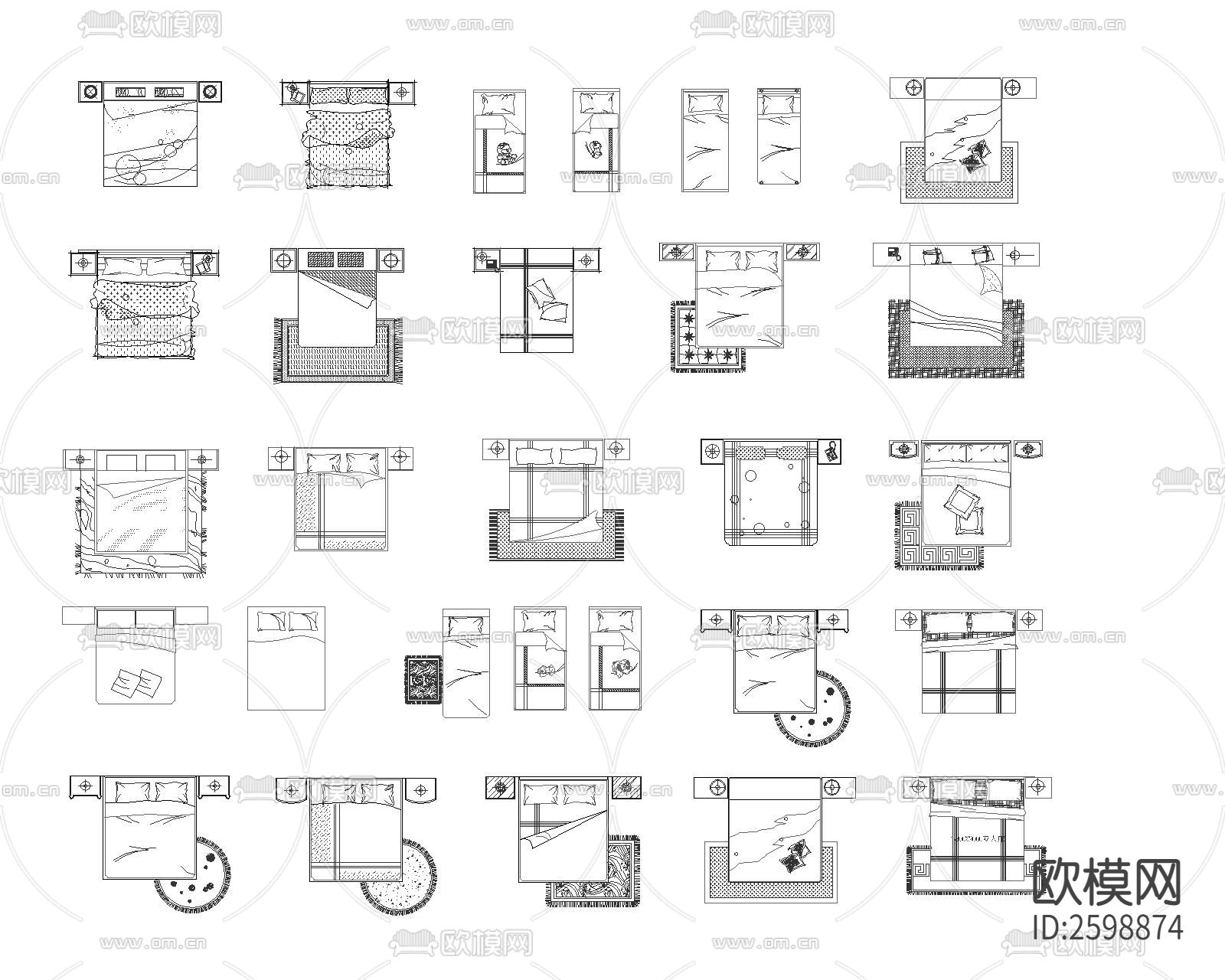 床cad图块下载（渲染图1）
