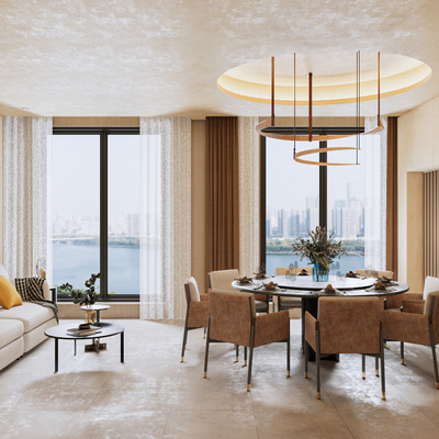  中餐厅包厢 包房 包间su模型 