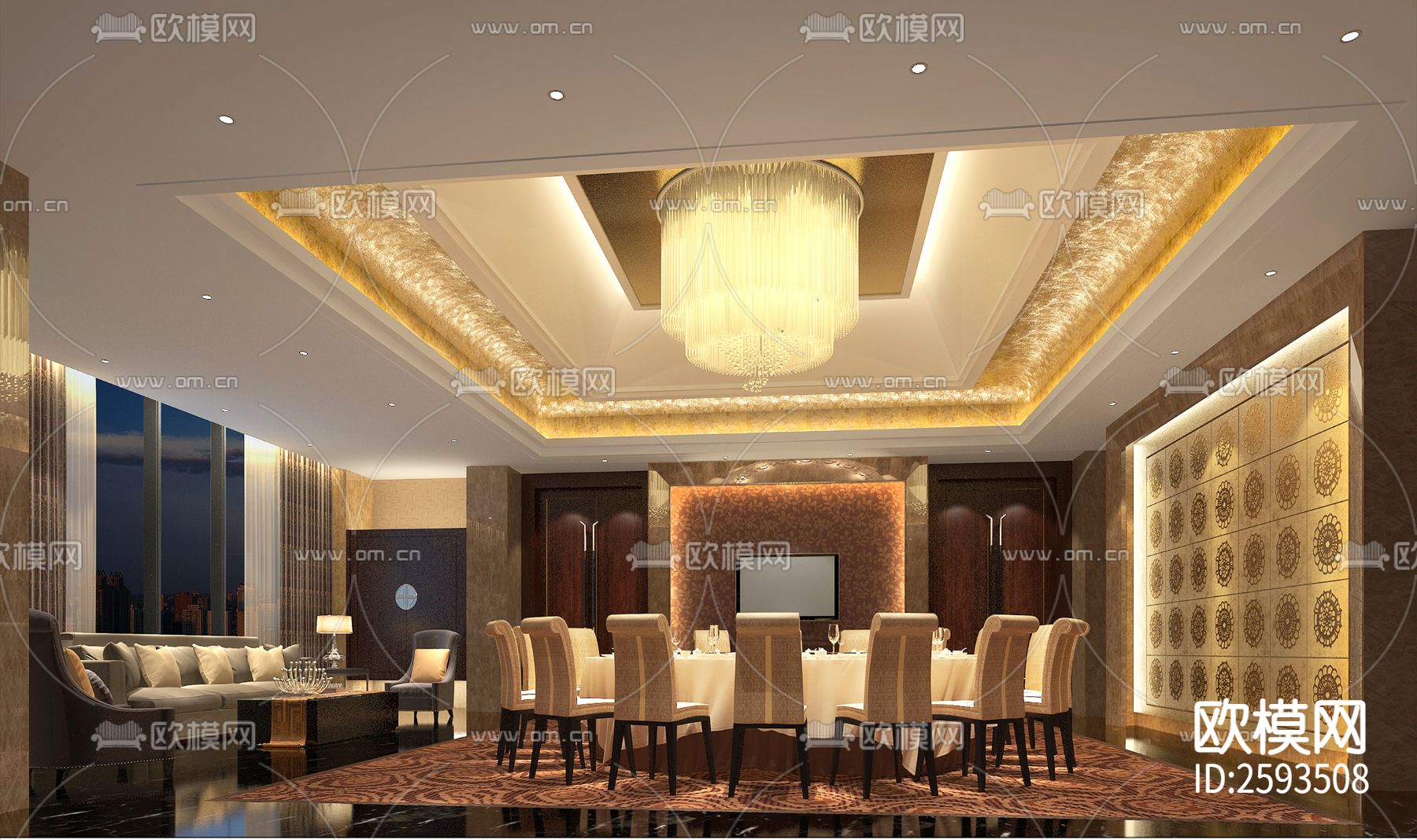 办公楼建筑及室内全套CAD施工图下载（渲染图6）