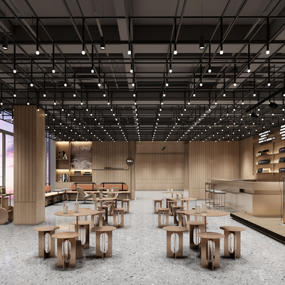  现代酒吧 清吧su模型 