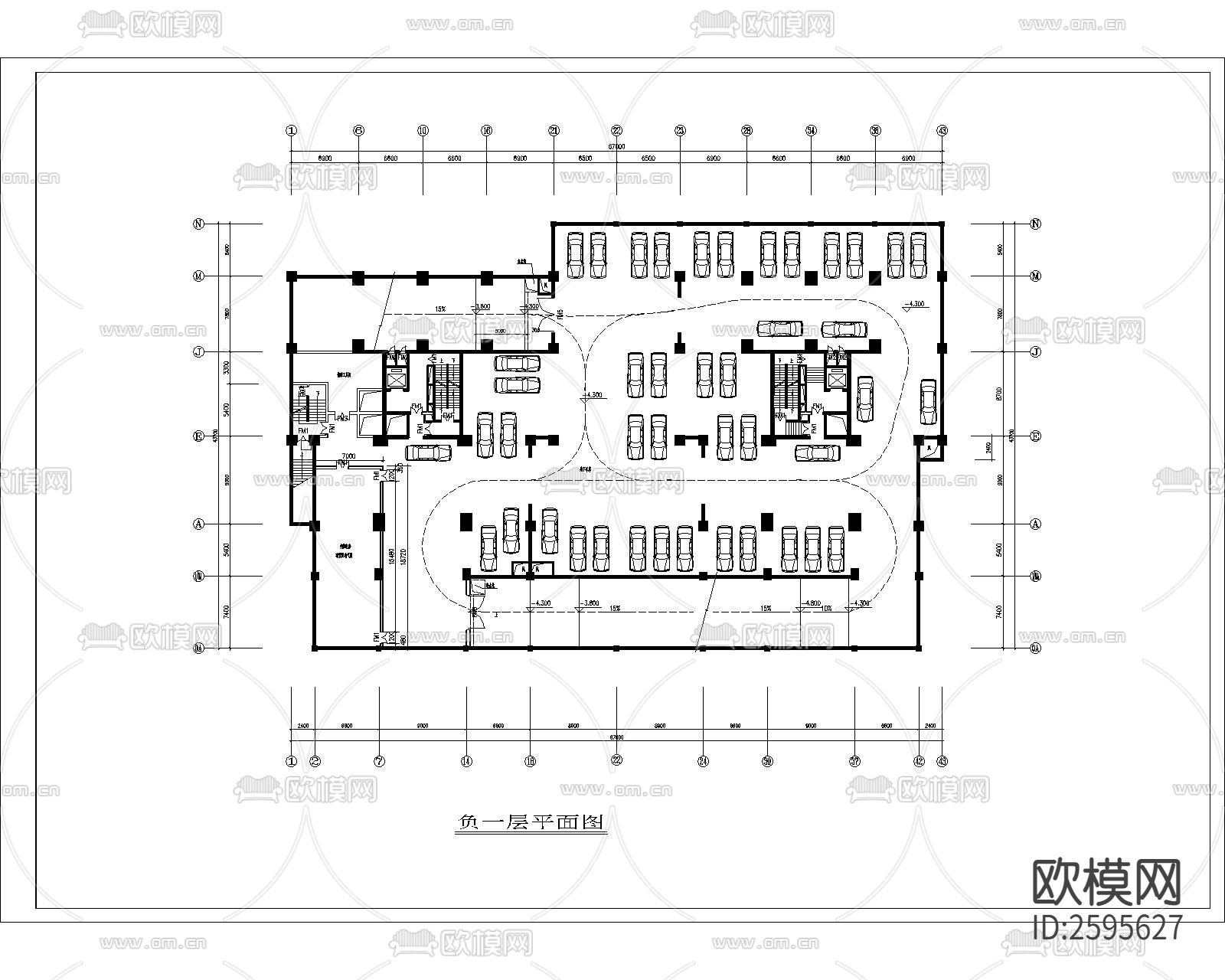 高层住宅全套建筑CAD施工图下载（渲染图3）