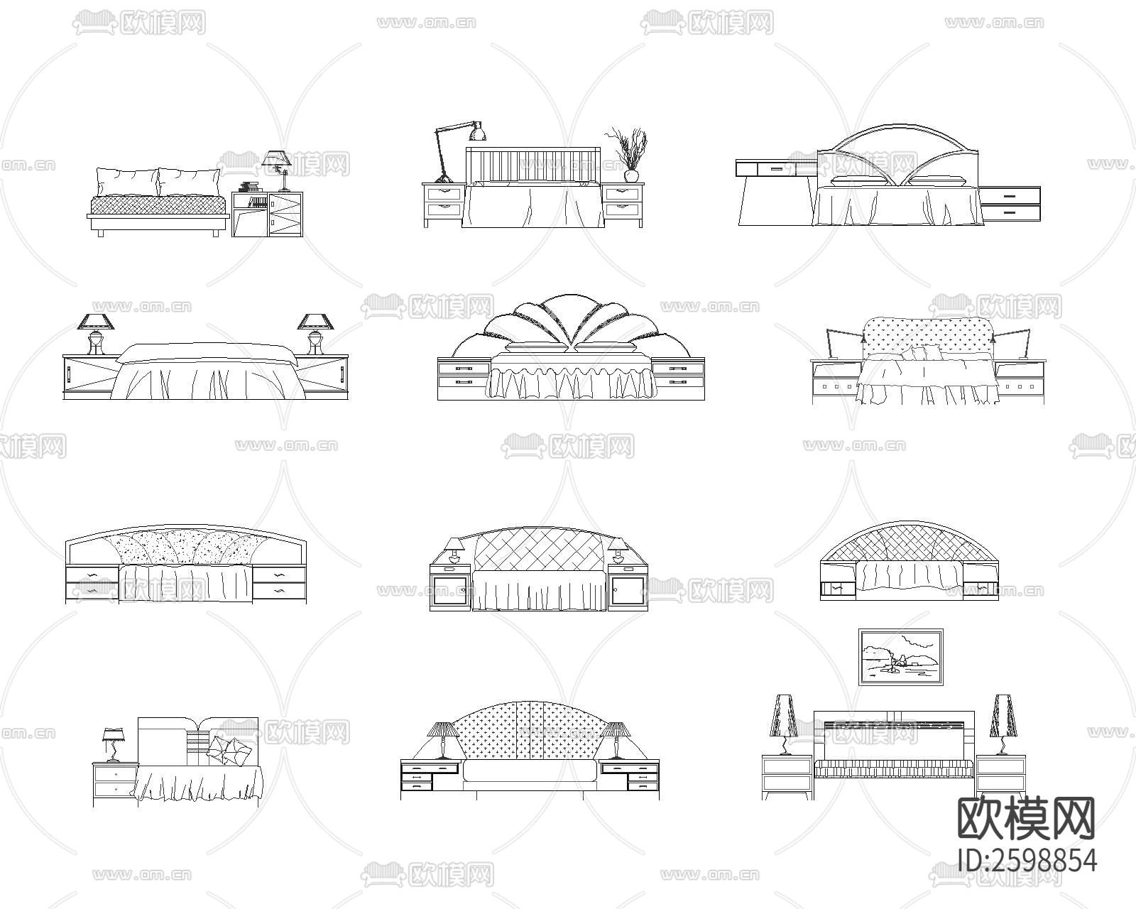 床cad图块下载（渲染图3）