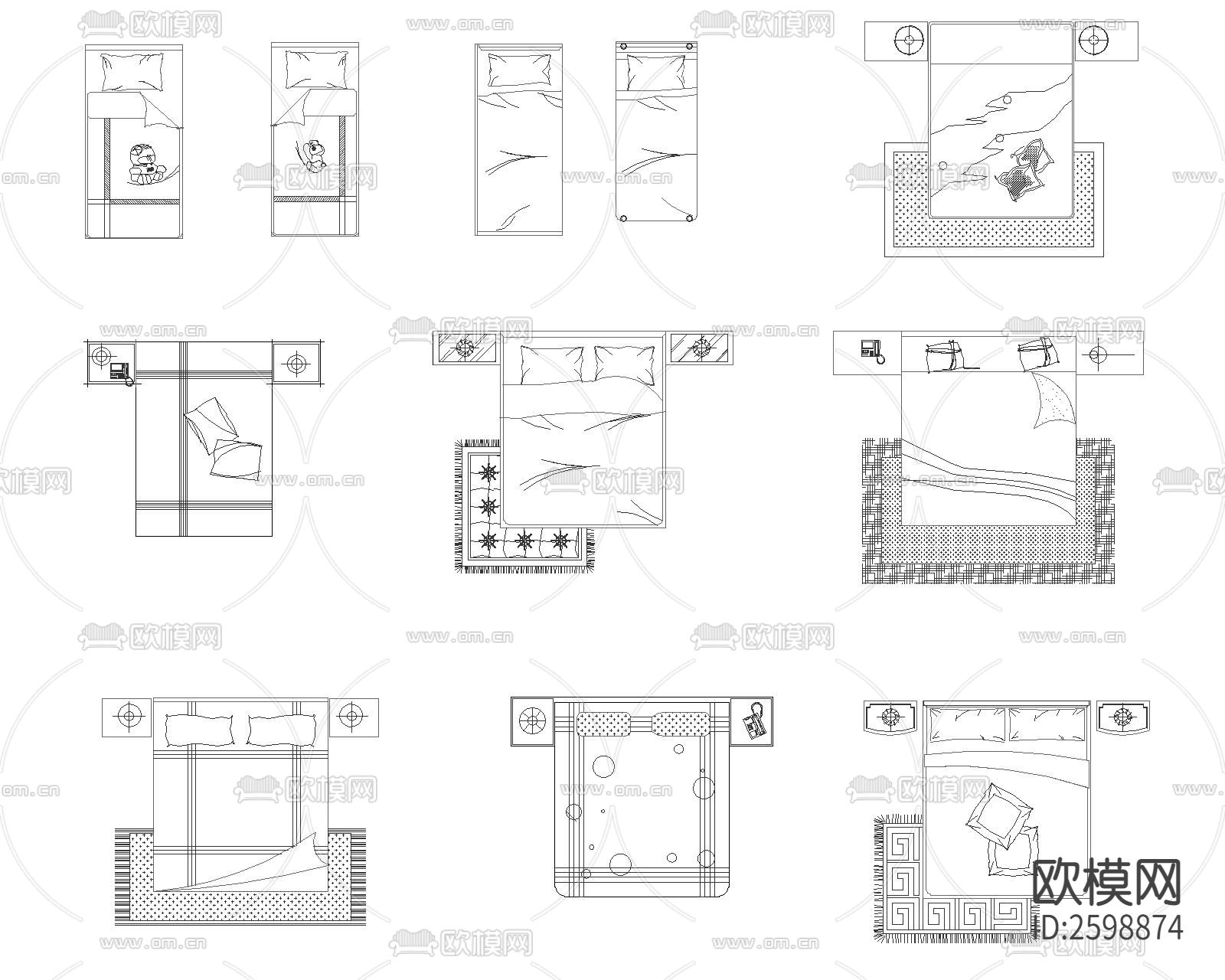 床cad图块下载（渲染图2）