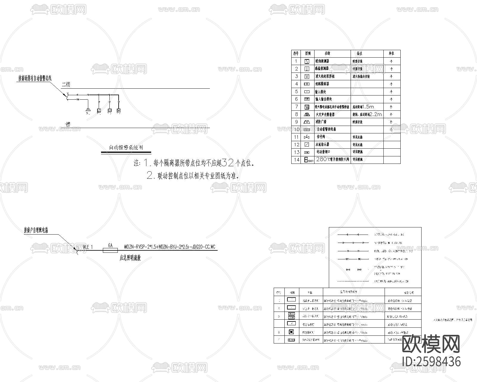 餐饮店专业消防图纸CAD施工图下载（渲染图5）