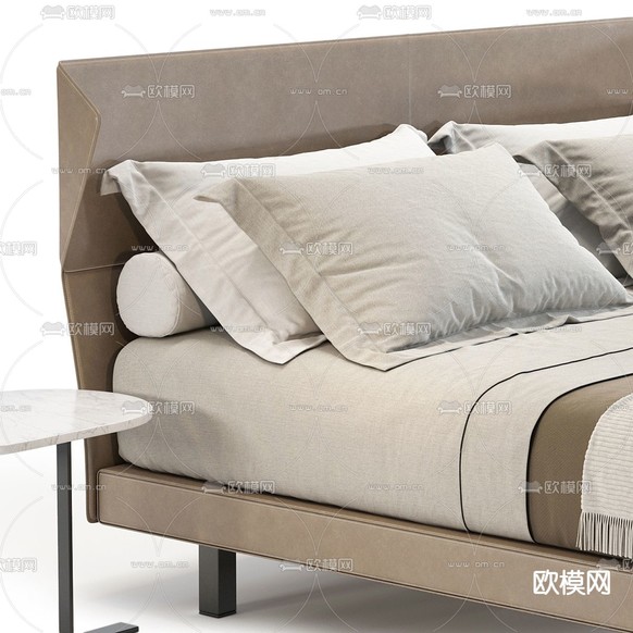 Molteni 双人床3d模型下载(渲染图4)
