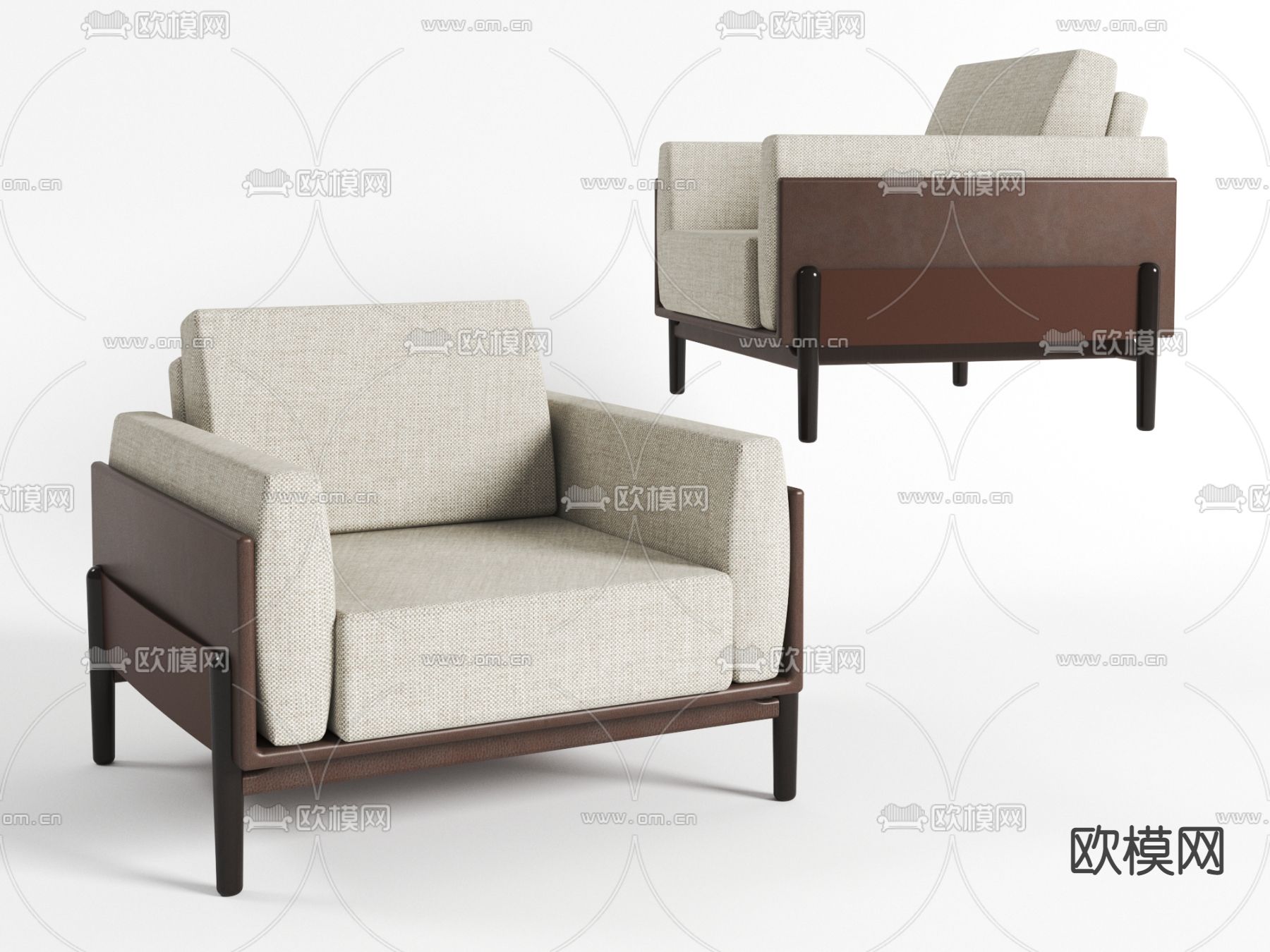 Poltrona Frau 椅子 休闲椅3d模型下载