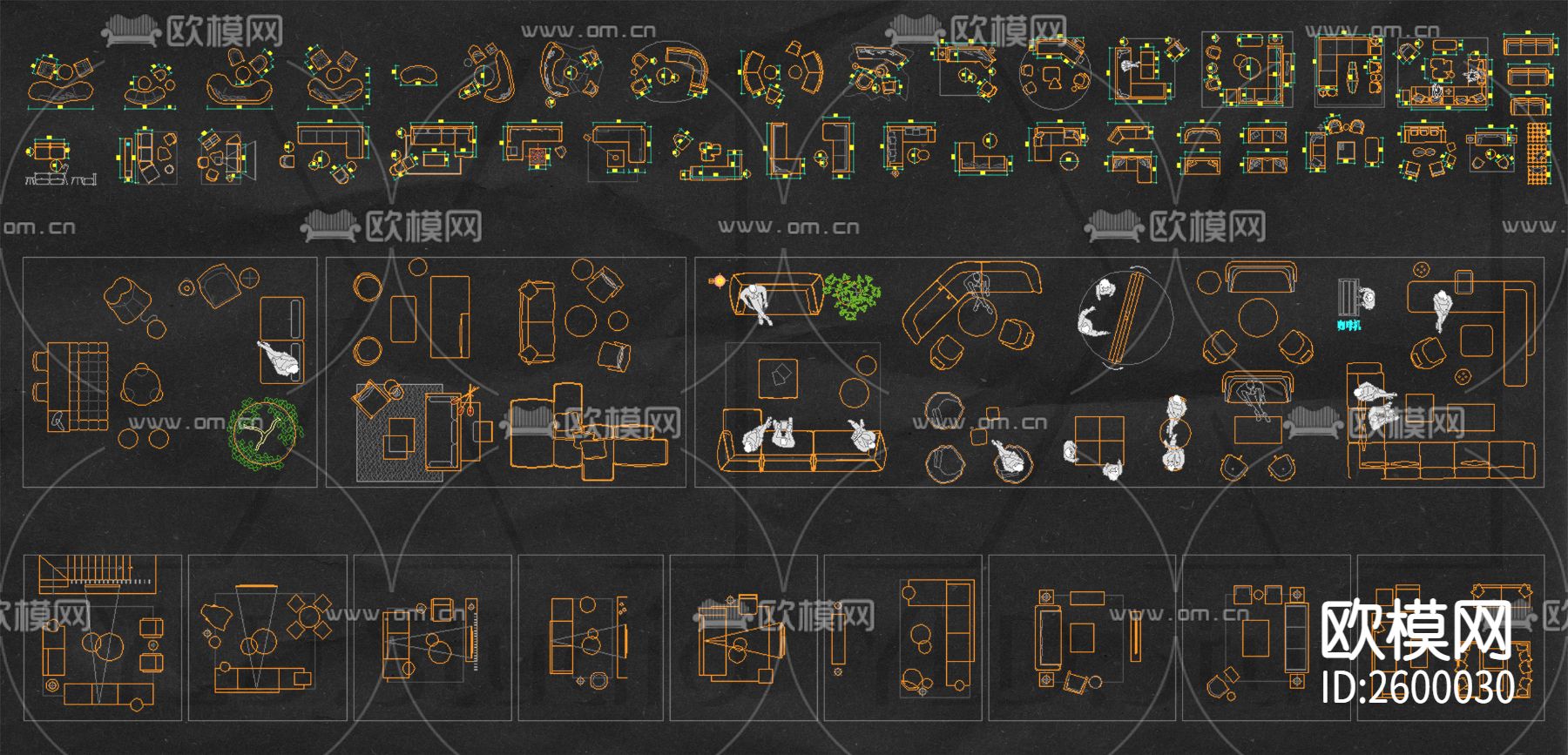2023设计工作室自用CAD图库下载（渲染图4）