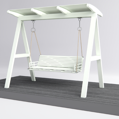  现代吊椅 秋千 摇椅su模型 
