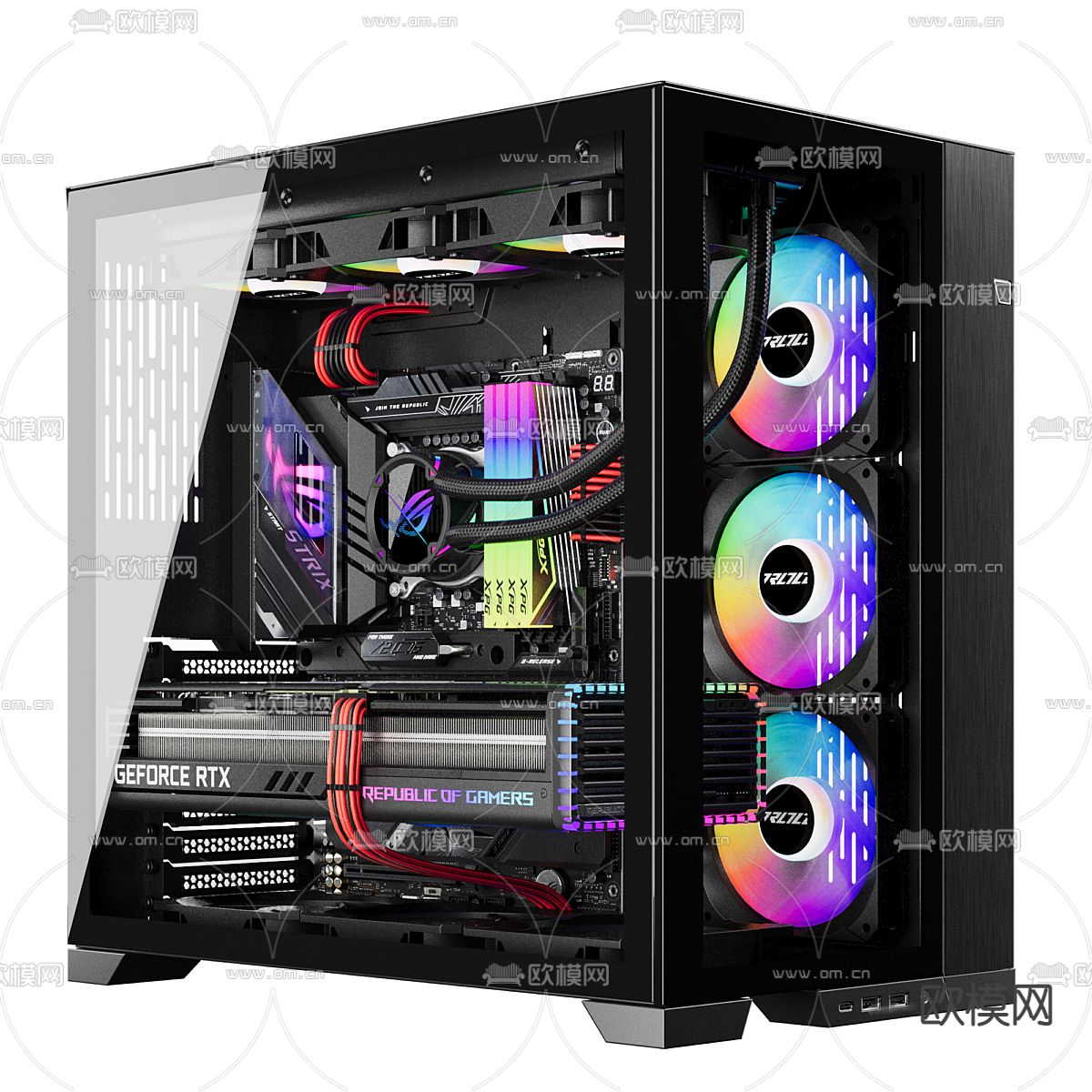 电脑主机 机箱3d模型下载_ID14047783_3dmax免费模型-欧模网