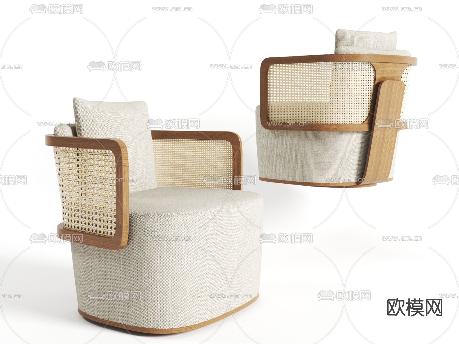 Poltrona Frau 沙发 单人沙发3d模型下载