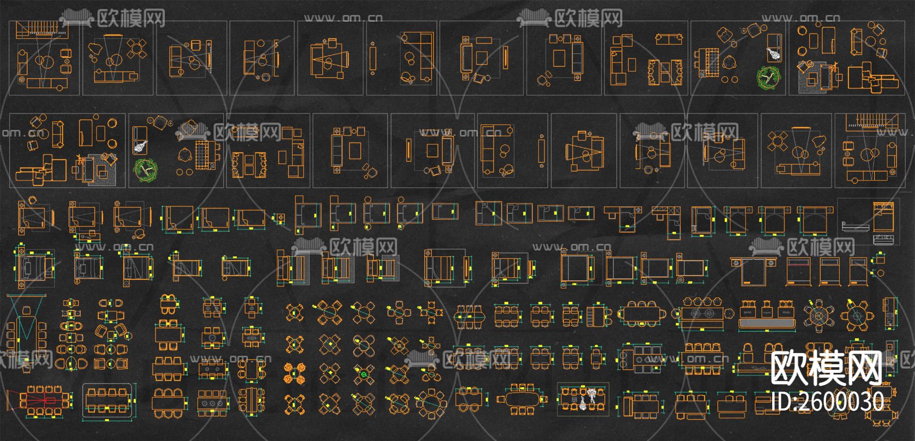 2023设计工作室自用CAD图库下载（渲染图2）